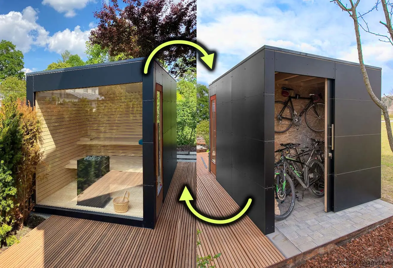 Sauna-Gartenhaus Kombination