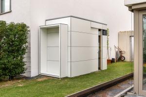 Modernes Gartenhaus @gart eins XXL in Weiß - 40470 Düsseldorf
