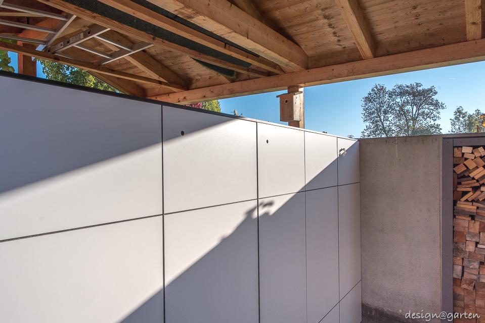 Holzlager @wood & Terrassenschrank nach Maß - Ausstellung design@garten