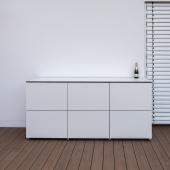 Poolschrank HPL Weiß