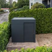 Schwarzes Gartenhaus mit quadratischem Grundriss Kostenanfrage