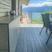 Moderner Terrassenschrank @win L 130 in Empire Slate mit traumhafter Aussicht auf den Thunersee in CH-3705 Faulensee / Spiez Kostenanfrage