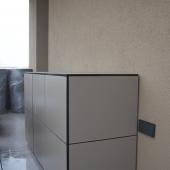wetterfester Balkonschrank / Sideboard @win L150 auf einer traumhaften Dachterrasse in Luxemburg Kostenanfrage