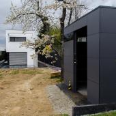 Modernes Gartenhaus in dunkelgrau Kostenanfrage