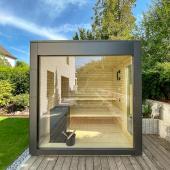 Design Gartensauna mit Panoramaverglasung in Augsburg Kostenanfrage