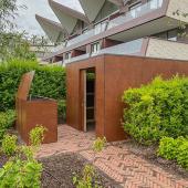 Design Gartenhaus @gart drei XL in Corten & Mülltonnenbox HPL @boxx 3er 240L in 25938 Wyk auf Föhr Kostenanfrage