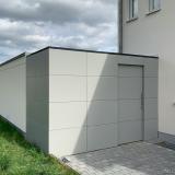 Gartenhaus Anbau an Garage mit Türe