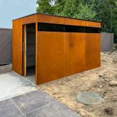 Gartenhaus @gart 3 L in der Farbe Cortenstahl Kostenanfrage