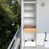 Weisser Outdoor Hochschrank mit Schublade für den Balkon Kostenanfrage