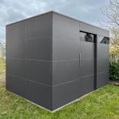 Anthrazitfarbenes Design-Gartenhaus für Gartenutensilien Kostenanfrage