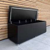 Schwarze Gartenbox aus HPL Kostenanfrage