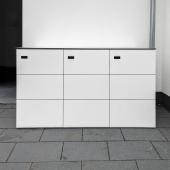 Weisse Mülltonnenbox für 3 Mülltonnen Kostenanfrage