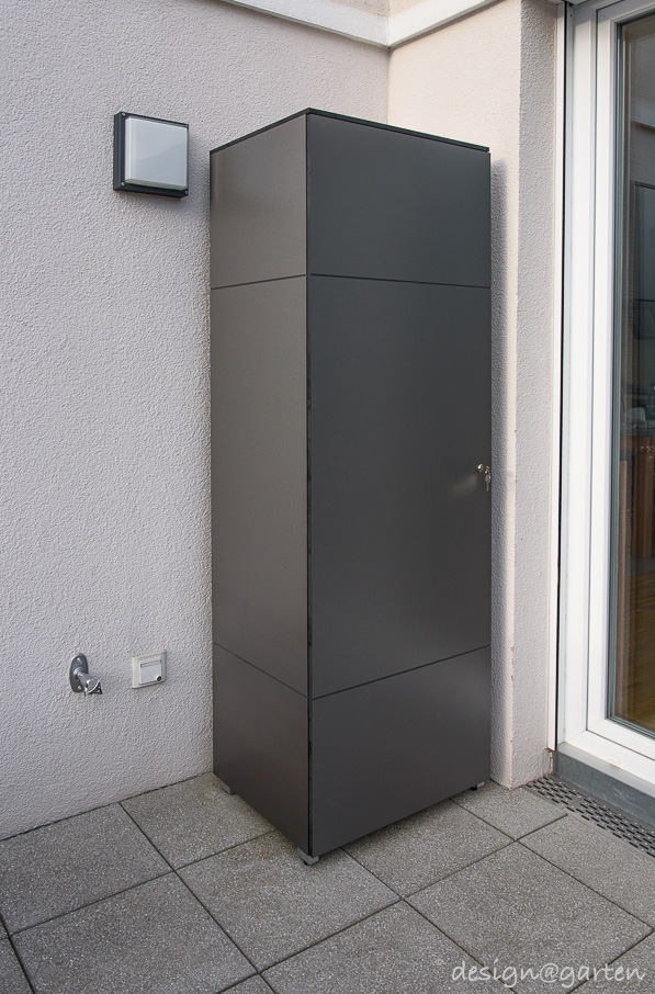 wetterfester Gartenschrank / Hochschrank in Urban Grey Metallic - 61440 Oberursel 2