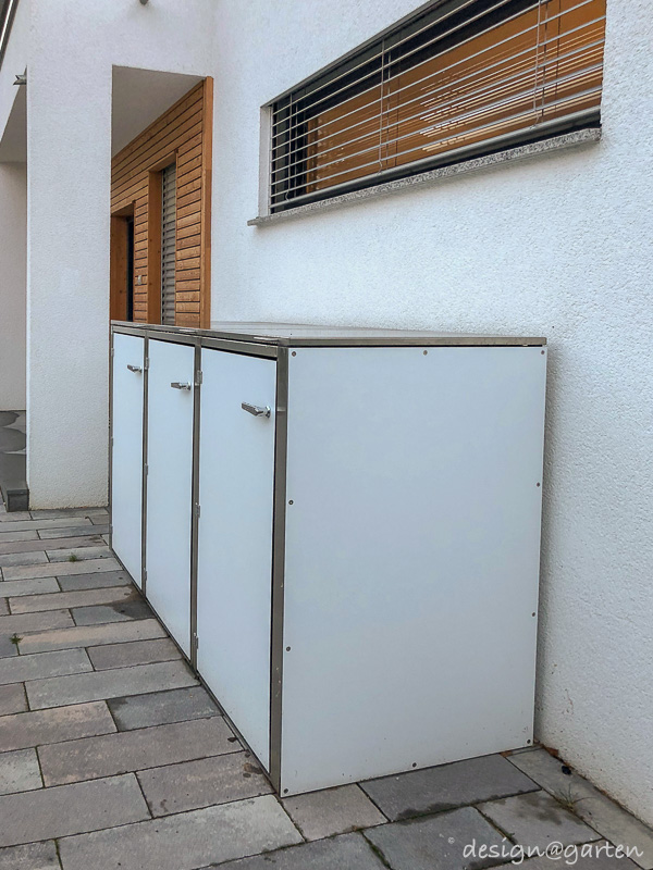 Mülltonnenbox HPL Edelstahl