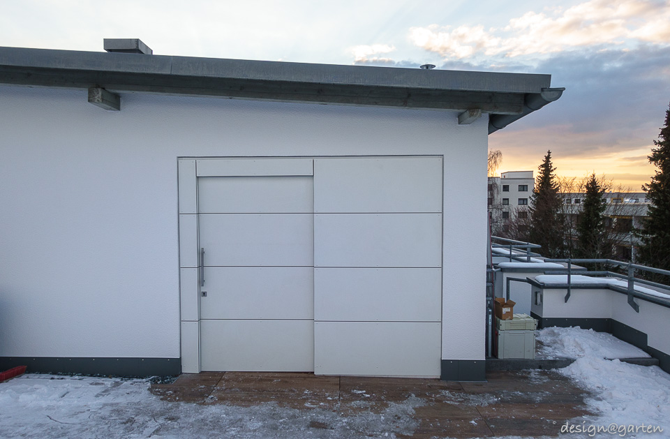 Gartenhaus @gart nach Maß für eine Wandnische auf einer Dachterrasse in 81476 München 1