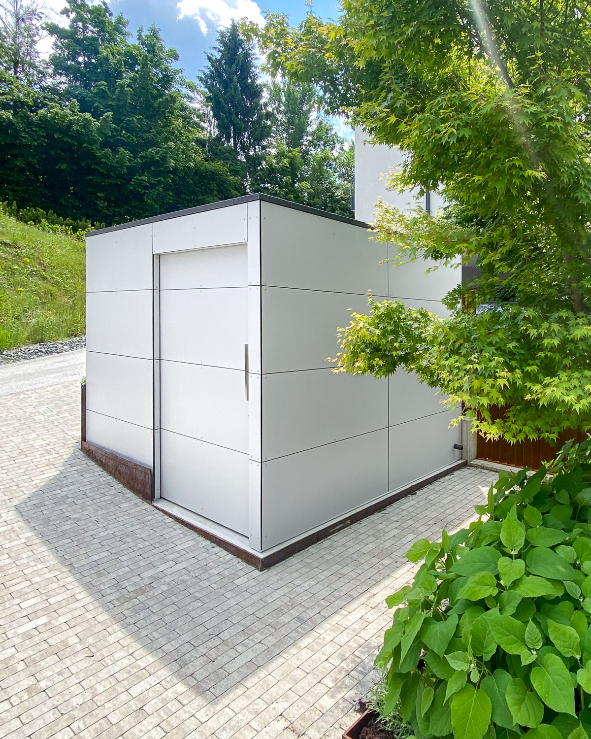Gartenhaus auf Untergrund mit Gefälle: Ausgleich von Bodenniveau 7