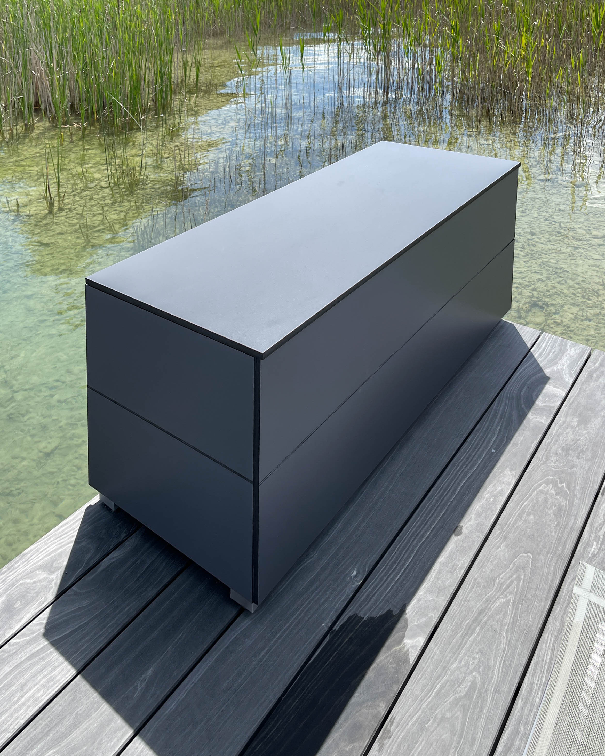 Eine wasserfeste Gartenbox direkt am See 3