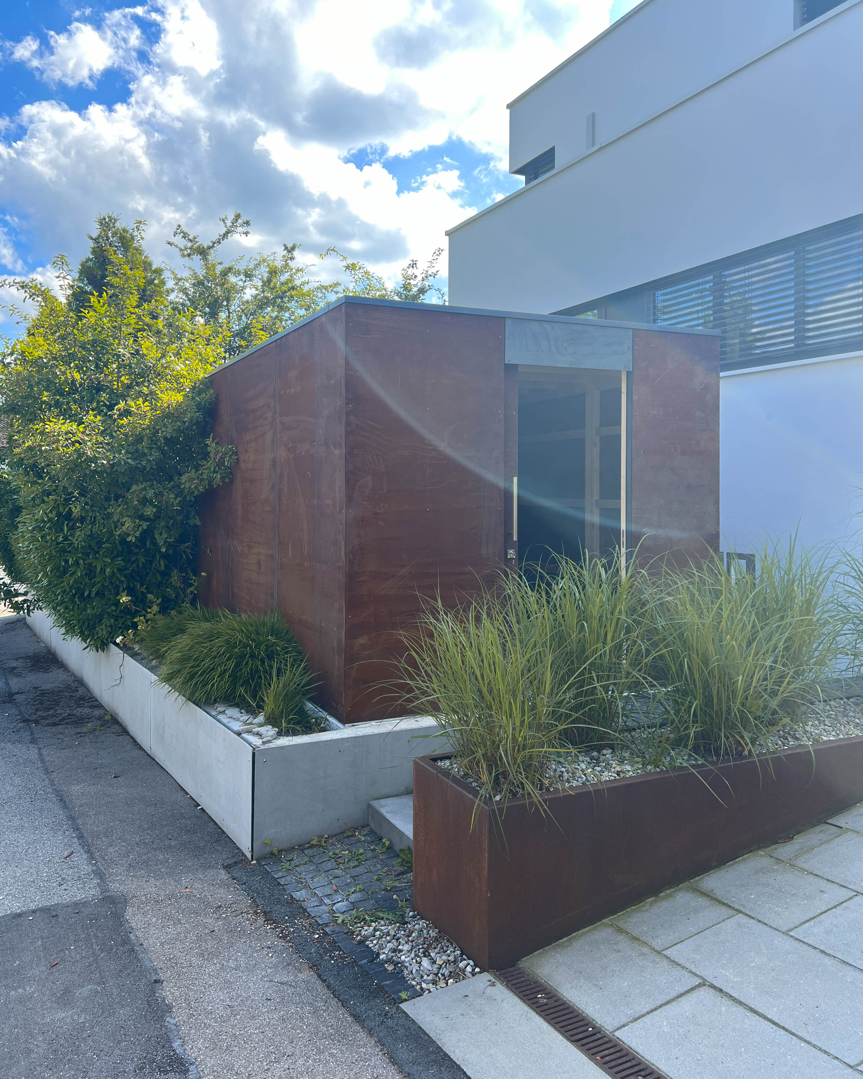 Cortenstahl Gartenhaus 2