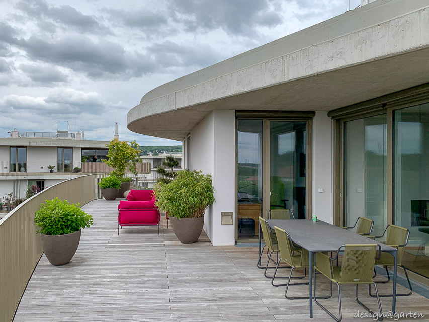 Custom-made technology housing on a balcony in Vienna