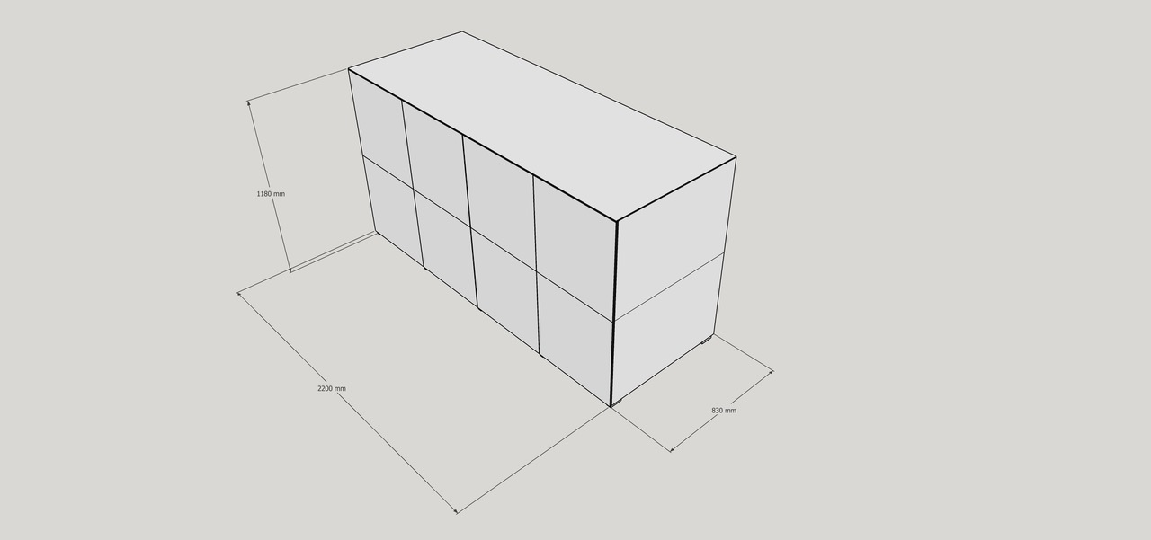 Maximum storage capacity in Hanover: a large custom-made garden cabinet and sideboard duo