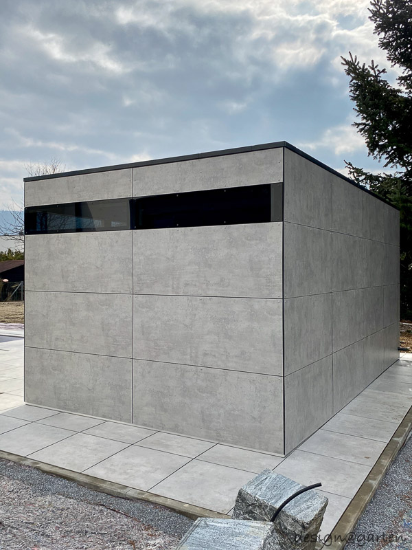 Exclusive custom-made garden shed as an architectural highlight in Klagenfurt