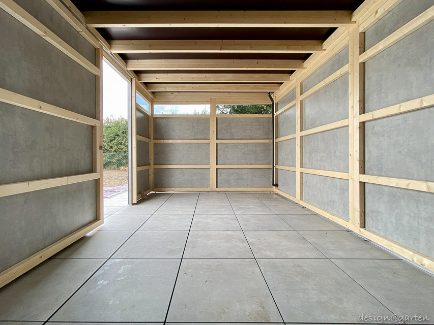 Exclusive custom-made garden shed as an architectural highlight in Klagenfurt