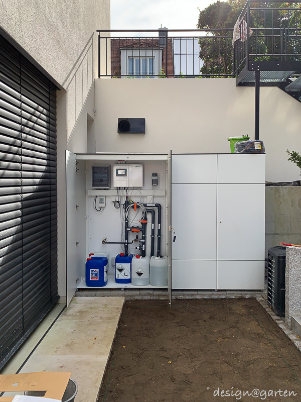 Versatile pool equipment cabinet for a tidy outdoor area 2