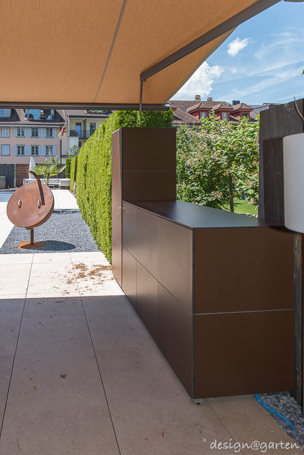 Customised storage solutions in Corten steel look in Sempach 1