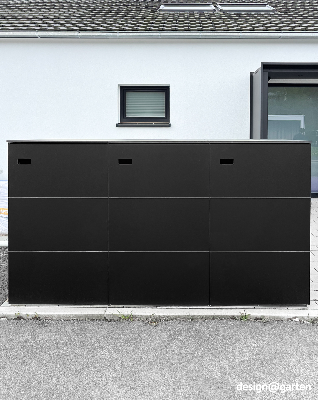 Clean design: 3-bin waste bin enclosure for 240-litre waste bins 1