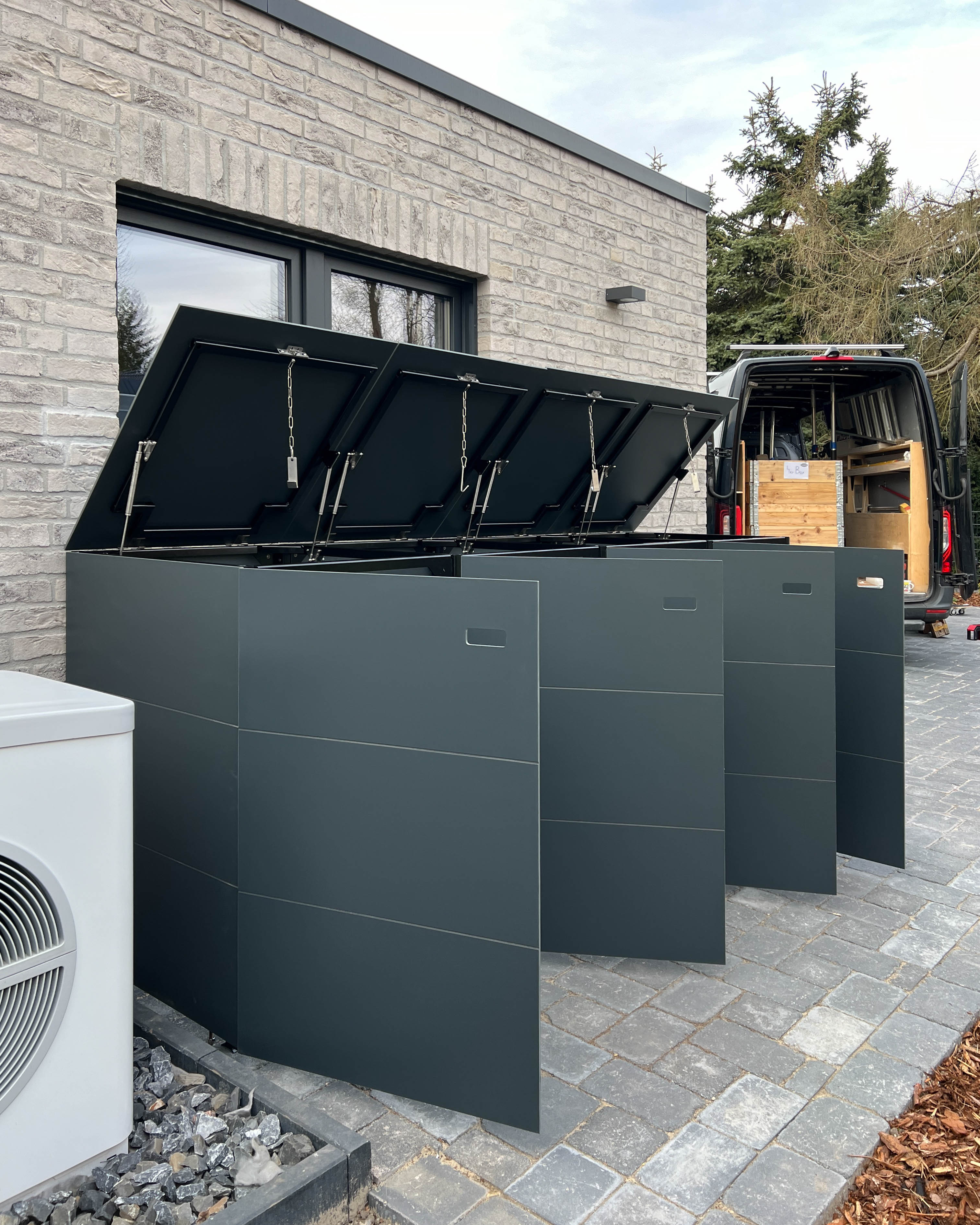 Modern dustbin shelter 2