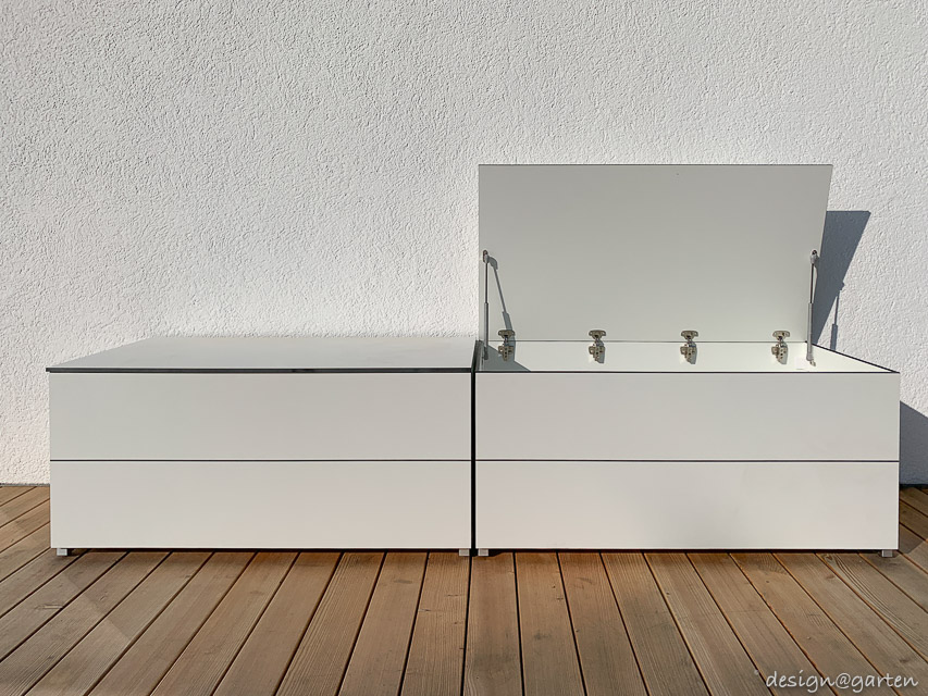 Trabajo de precisión en pendiente: espacio de jardín a medida con compensación de nivel integrada 14