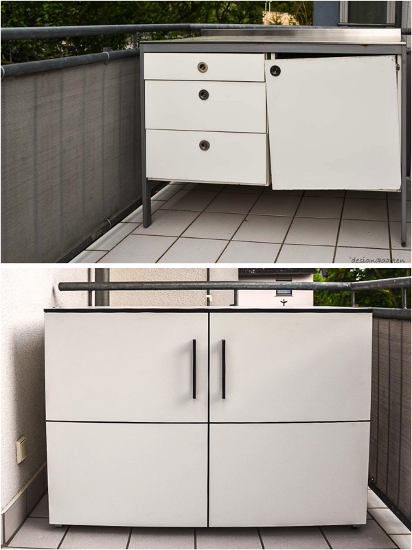 Un rangement systématique à Rüsselsheim : comparaison avant/après sur le balcon