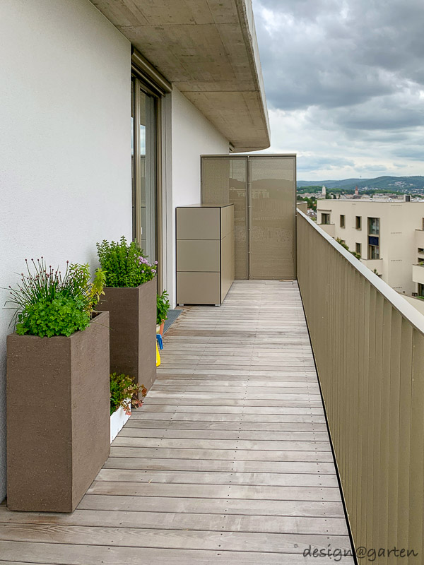 Rangement technique sur mesure sur le balcon à Vienne