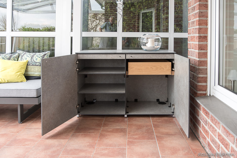 Armoire de terrasse résistante aux intempéries pour les concepts d'habitat modernes
