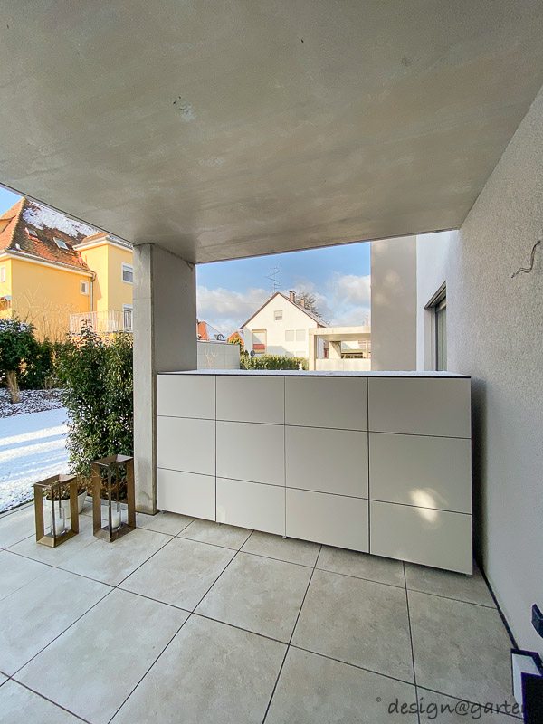 Armoire barbecue résistante aux intempéries pour la terrasse, solution combinée sur mesure