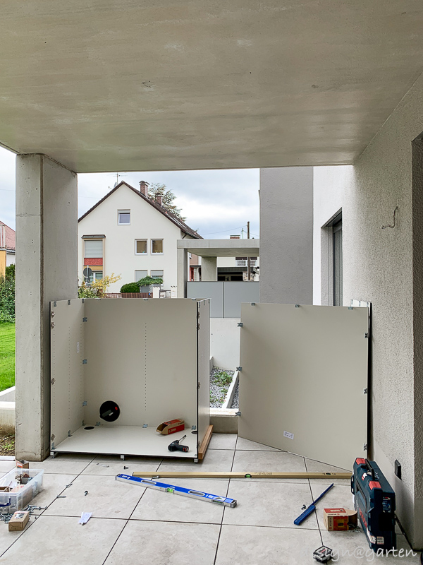 Armoire barbecue résistante aux intempéries pour la terrasse, solution combinée sur mesure