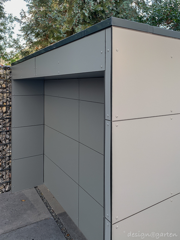 Abri de jardin avec rangement pour le bois : une solution architecturale dans le style Bauhaus 10