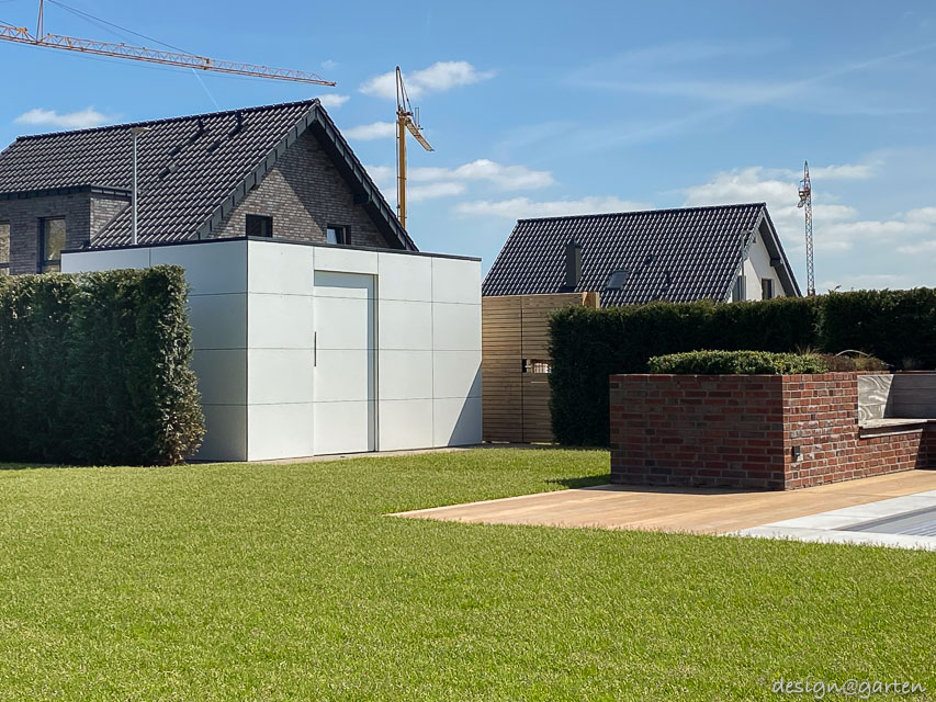 Pool house design blanc à Erkelenz 3