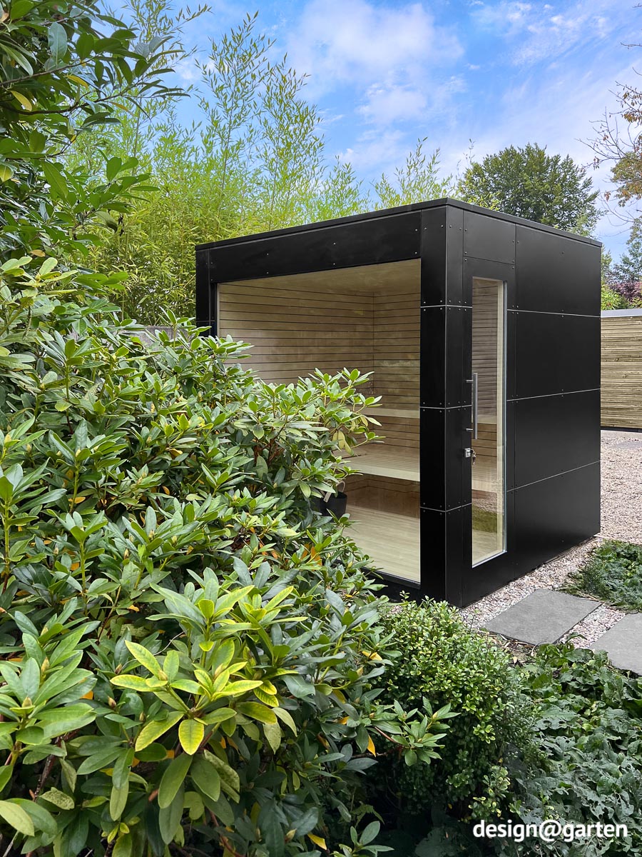 Sauna de jardin design noir en HPL 2