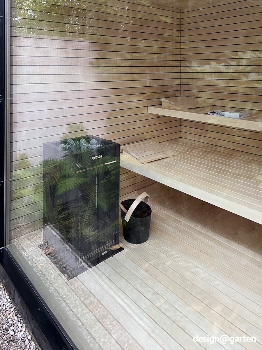 Sauna de jardin design noir en HPL 4