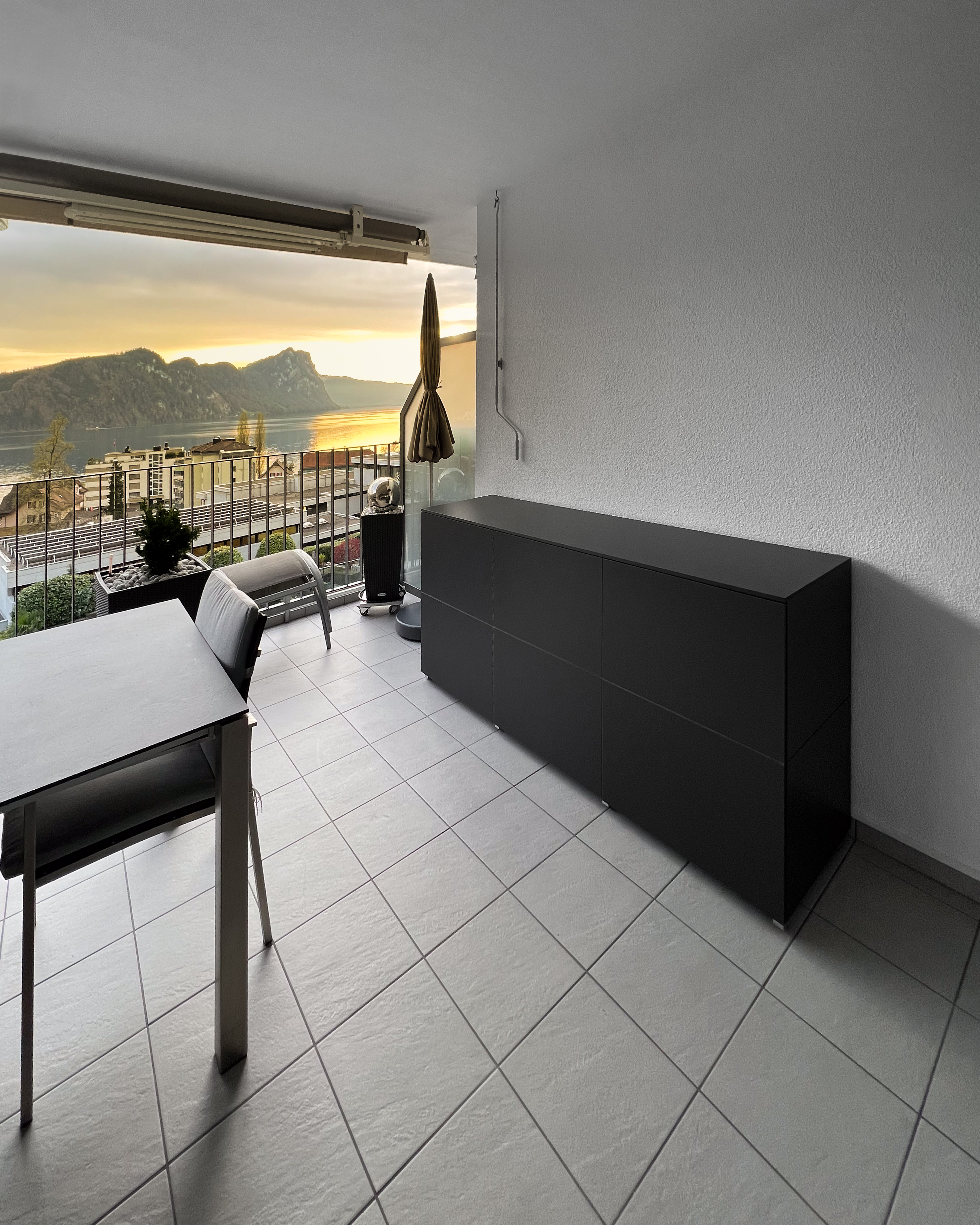 Armoire de terrasse résistante aux intempéries pour coussins, couleur anthracite 2