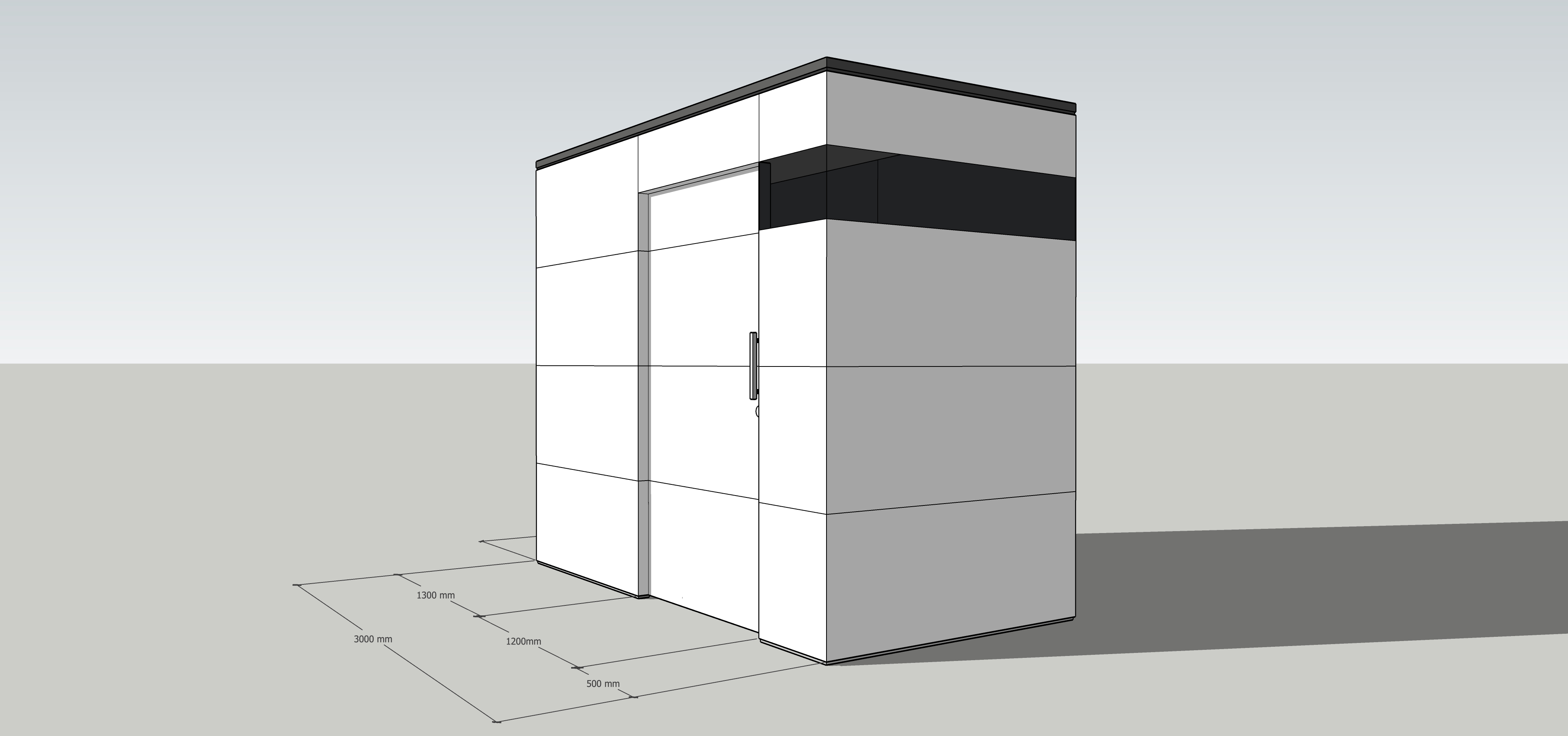 Moderna casetta da giardino con sottostruttura in legno a vista 8