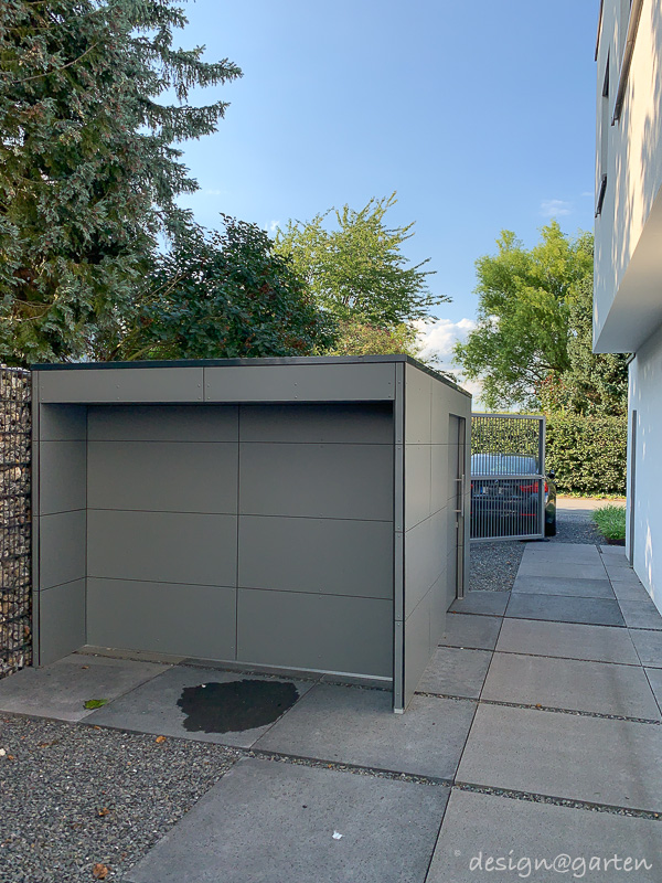 Casetta da giardino con deposito legna: soluzione architettonica in stile Bauhaus 4