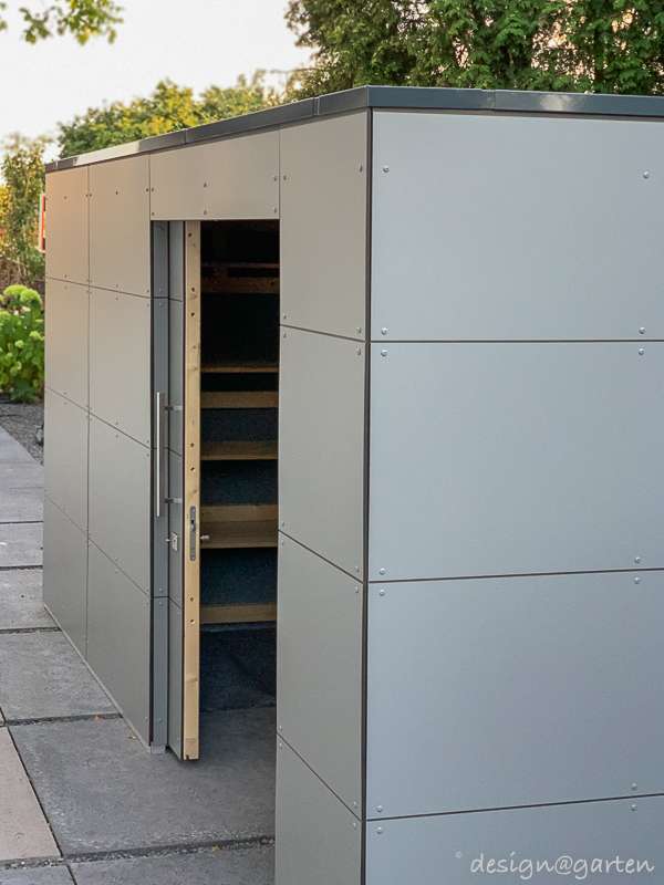 Casetta da giardino con deposito legna: soluzione architettonica in stile Bauhaus 8