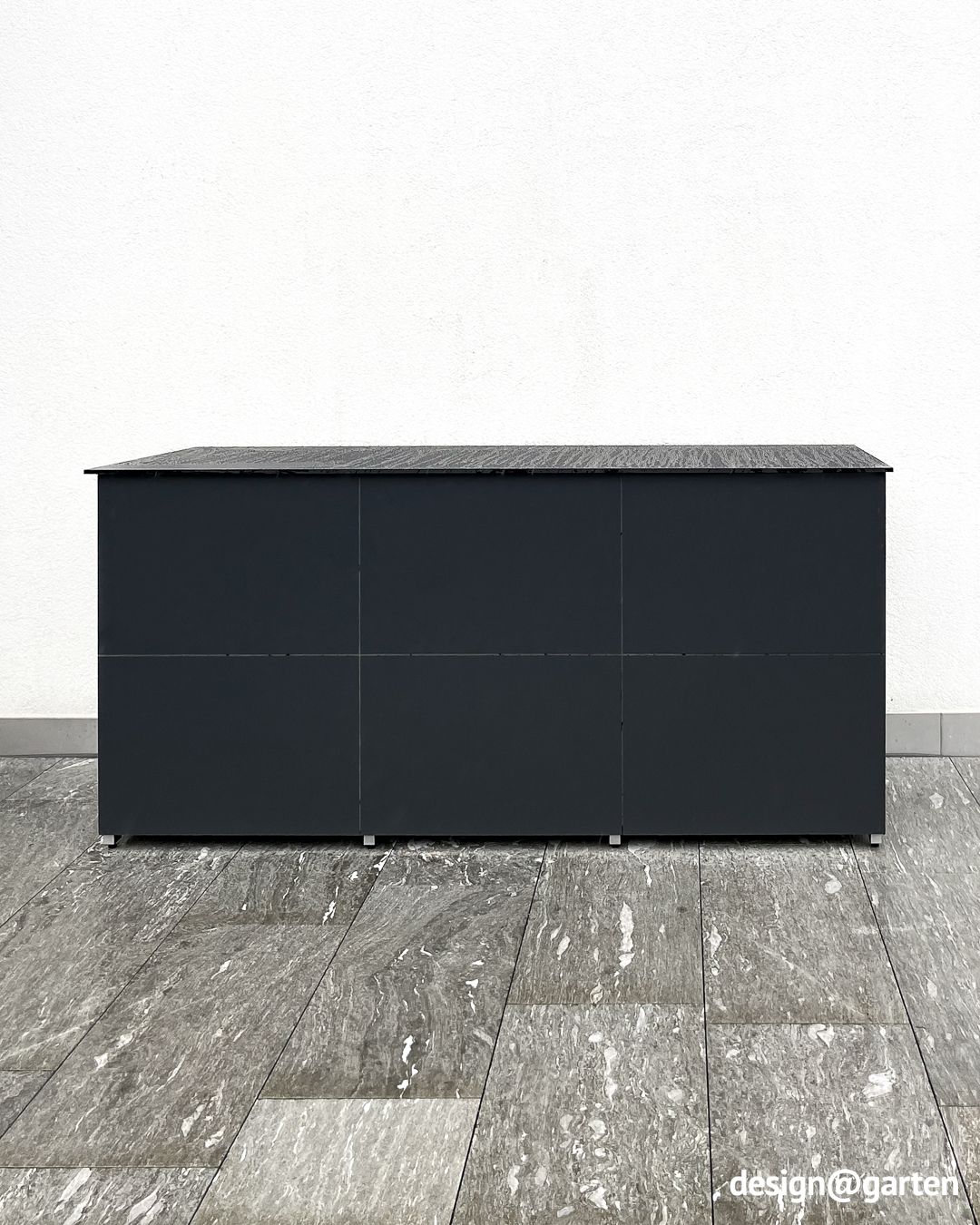 Box da giardino con coperchio ribaltabile in HPL antracite 2