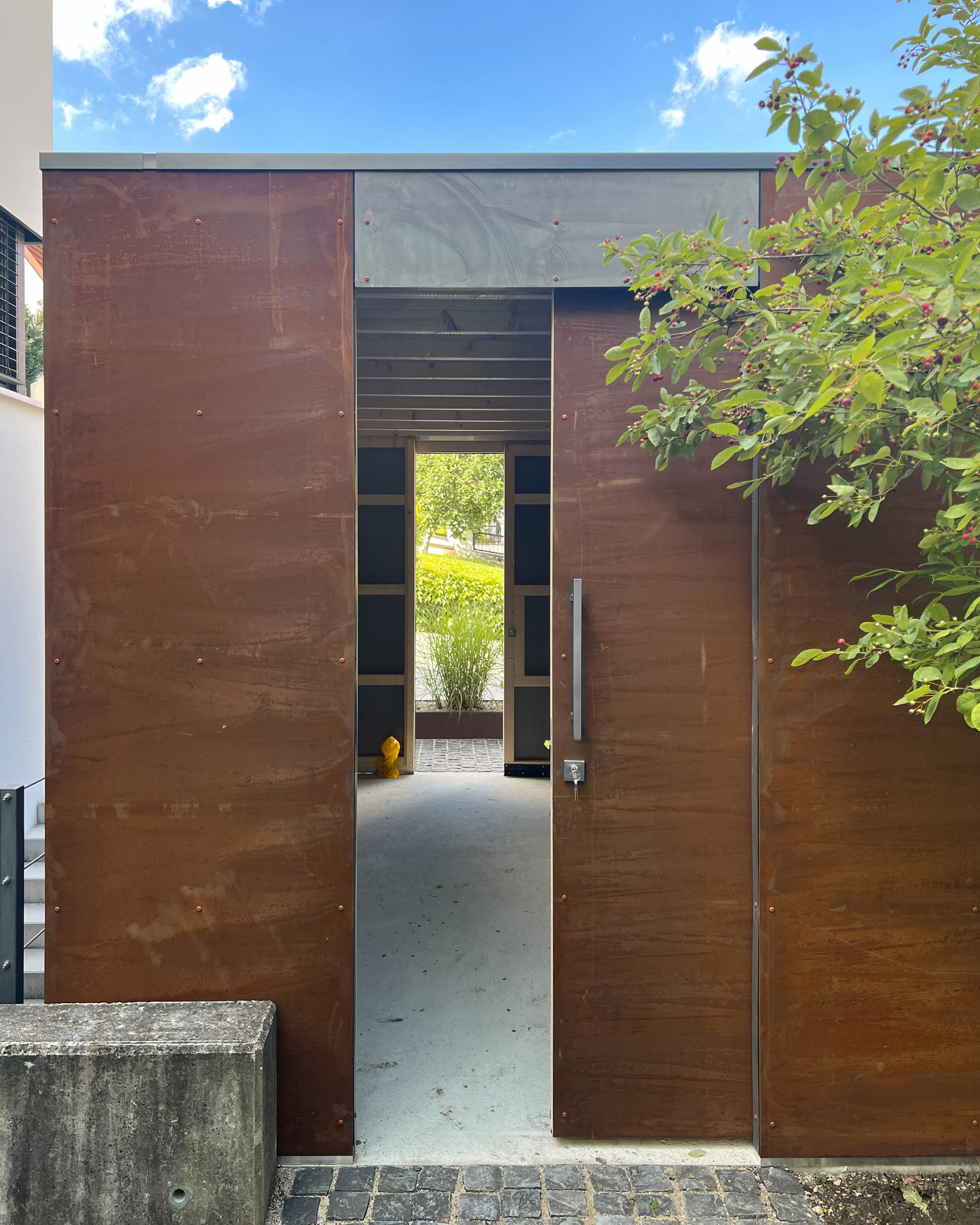 Casetta da giardino in acciaio Corten 1